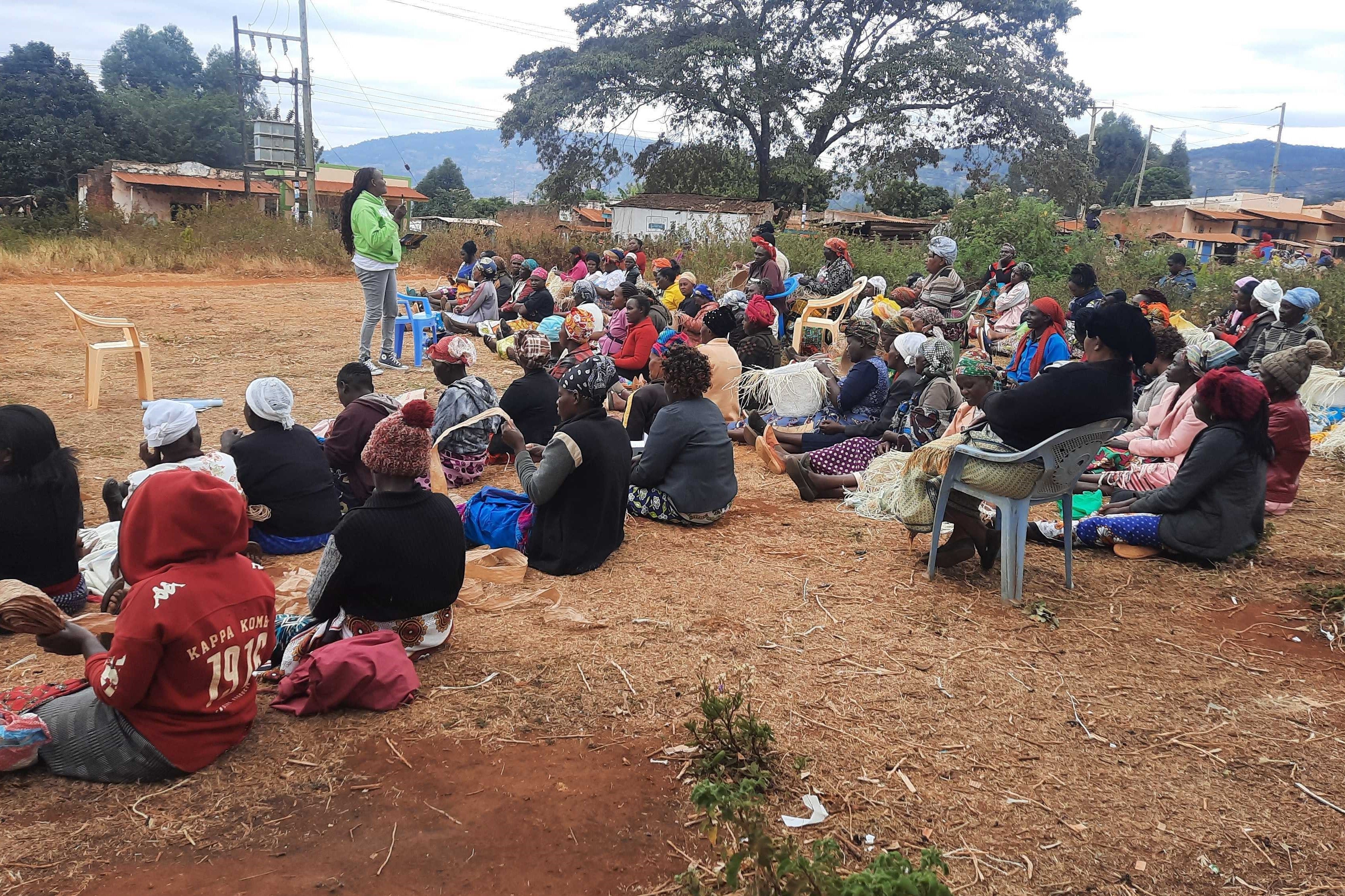 Group of women artisans in Kenya working with Mifuko.