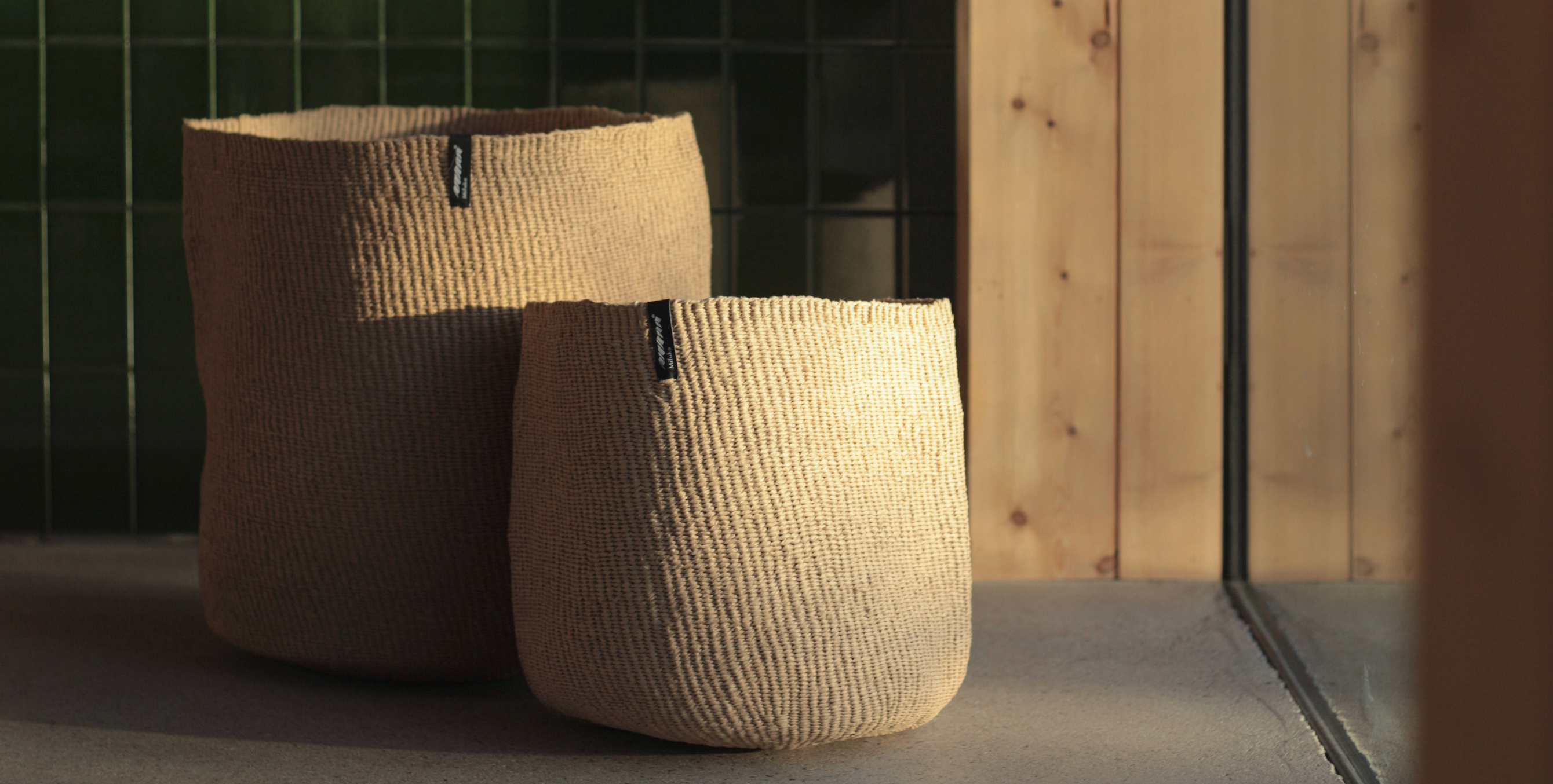 Basket without handles handmade fair trade