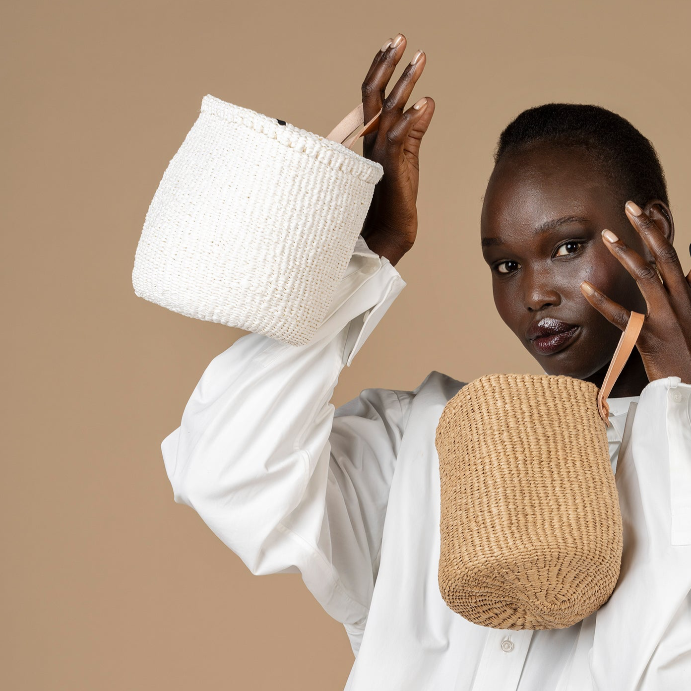 Kiondo basket | Brown with loop XS