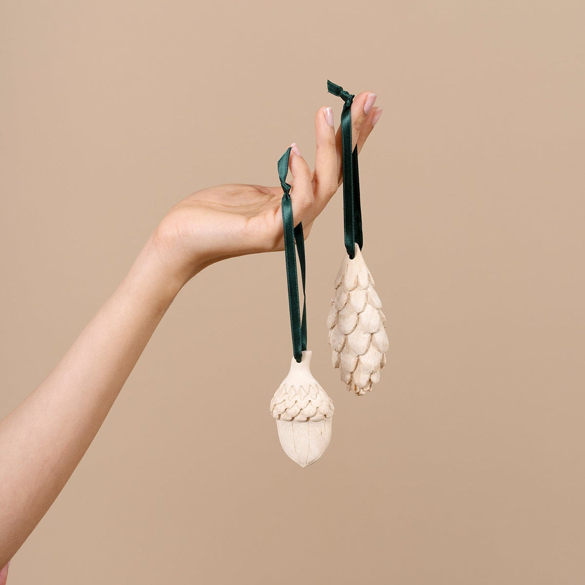 acorn hand made wooden ornament fair trade beuatiful