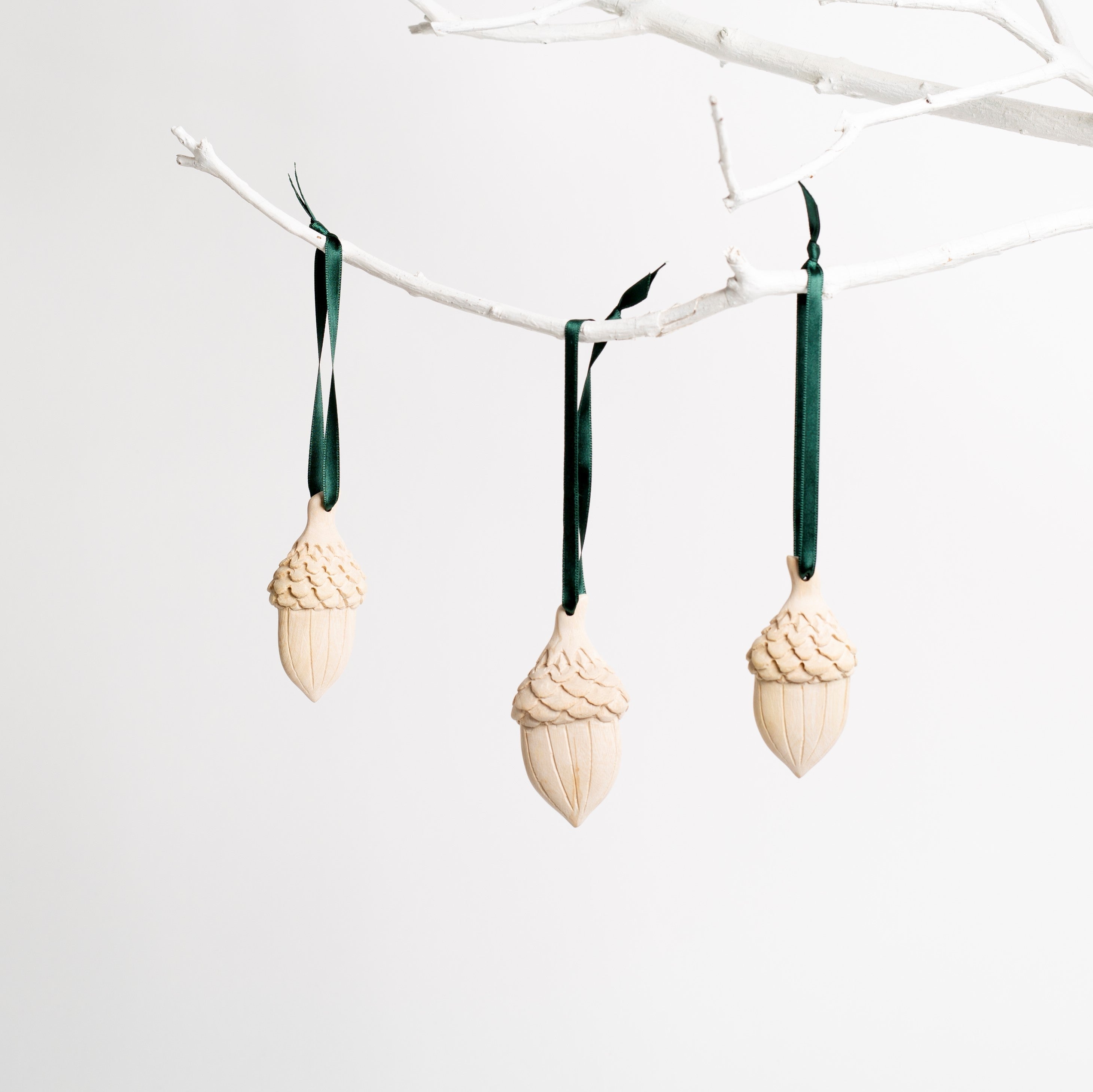 acorn hand made wooden ornament fair trade beuatiful