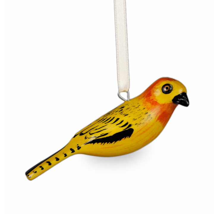 golden weaver handmade fair trade wooden ornament