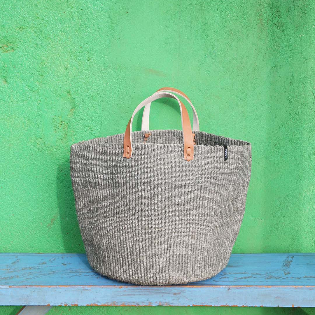 Mifuko Sisal Market basket M Kiondo market basket | Light grey M