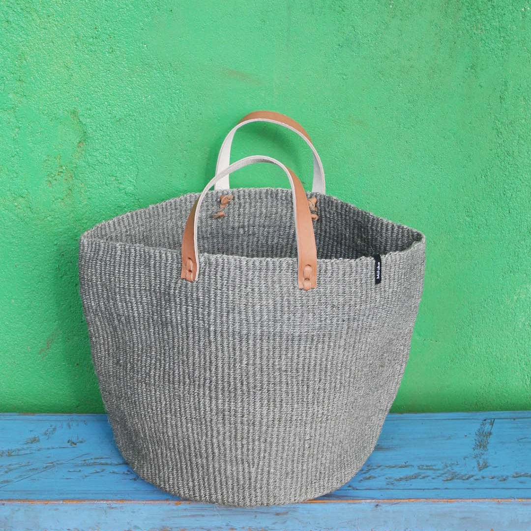 Mifuko Sisal Market basket M Kiondo market basket | Light grey M