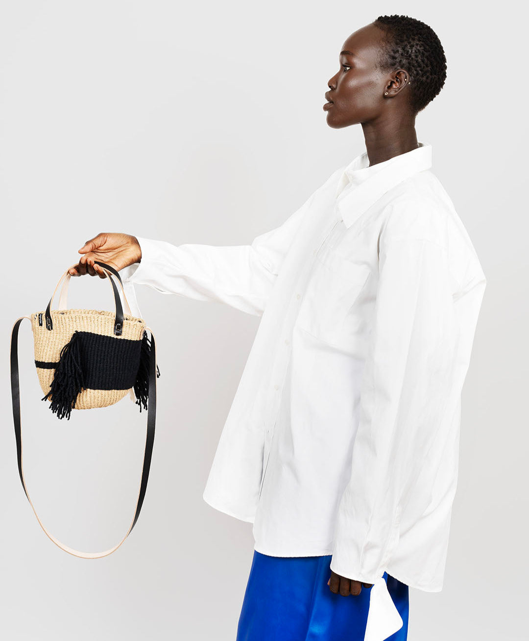 Mifuko Wool and paper Shopper basket Pamba shopper basket | Ervin Latimer design black XS