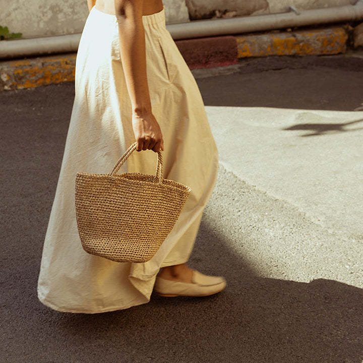 crocheted brown handbag fair trade handmade