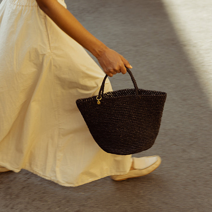 crocheted black handbag fair trade handmade