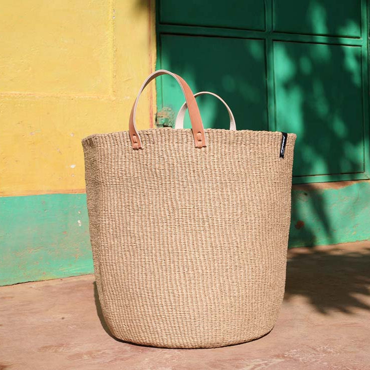 Large paper basket handmade fair trade