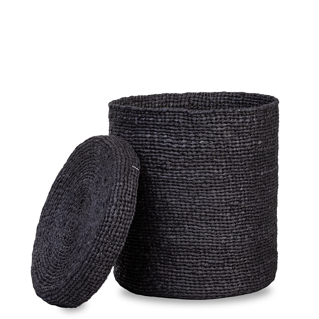 Kiondo Korb mit Deckel | Schwarz L