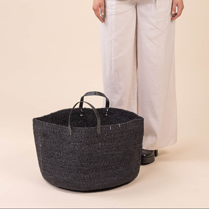 XXL laundry basket paper handmade fair trade