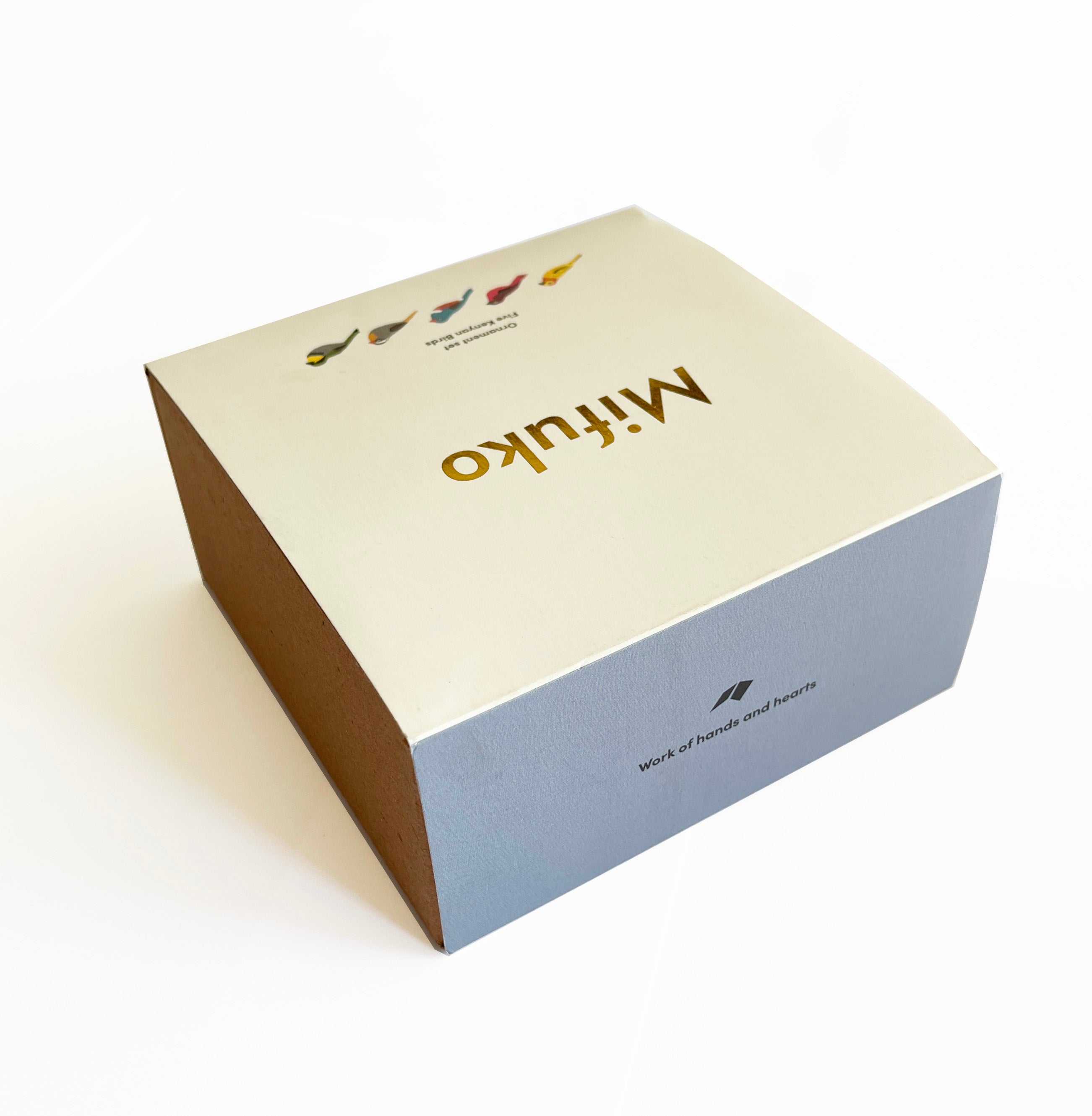 Set of Kenyan birds, hand-carved and hand-painted, Fair Trade certified