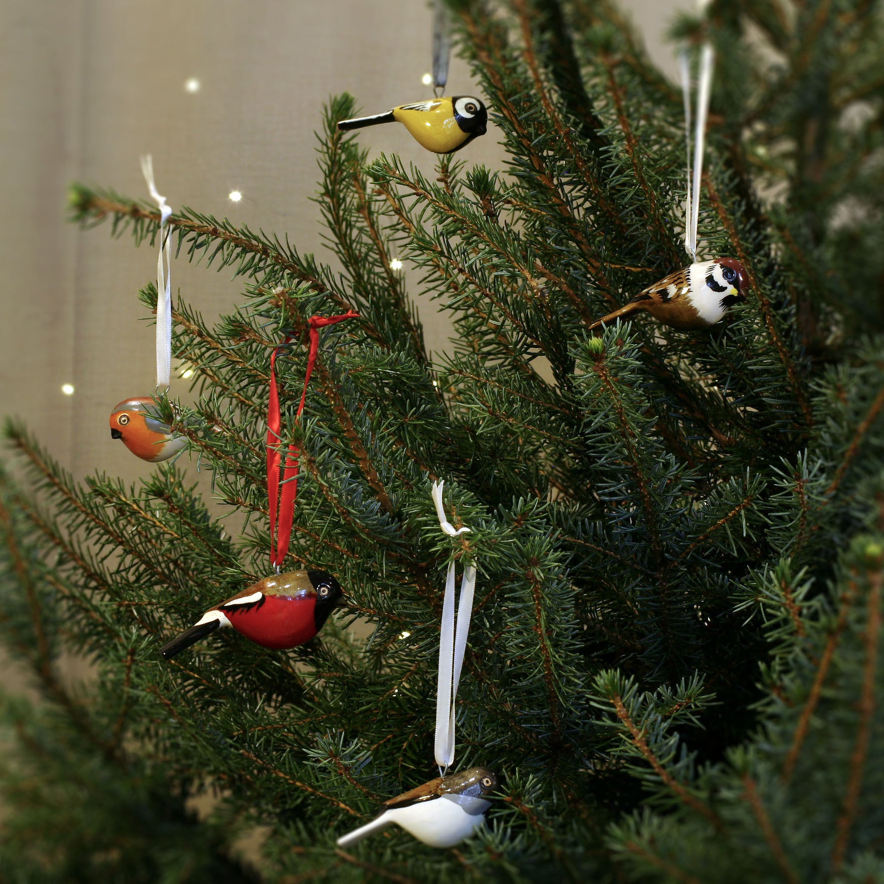 Puiset koristeet | 5 suomalaista lintua setti