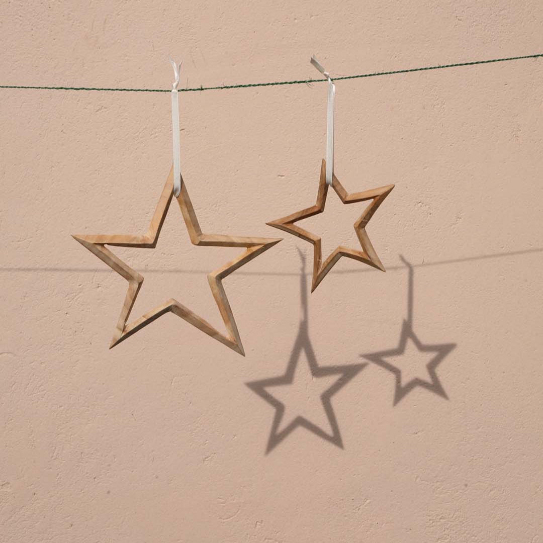 Handmade fair trade Wood Wooden ornament | Star S