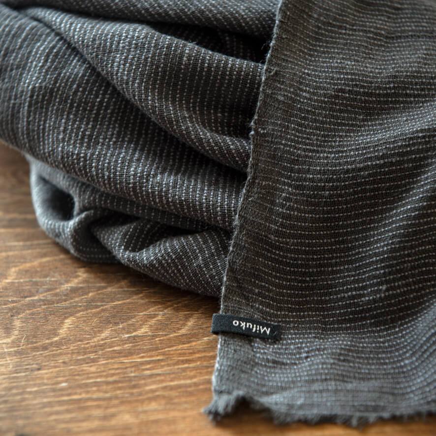 Mifuko 65 % silk and 35 % cotton Scarf One size Skafu scarf | Grey plain weave L