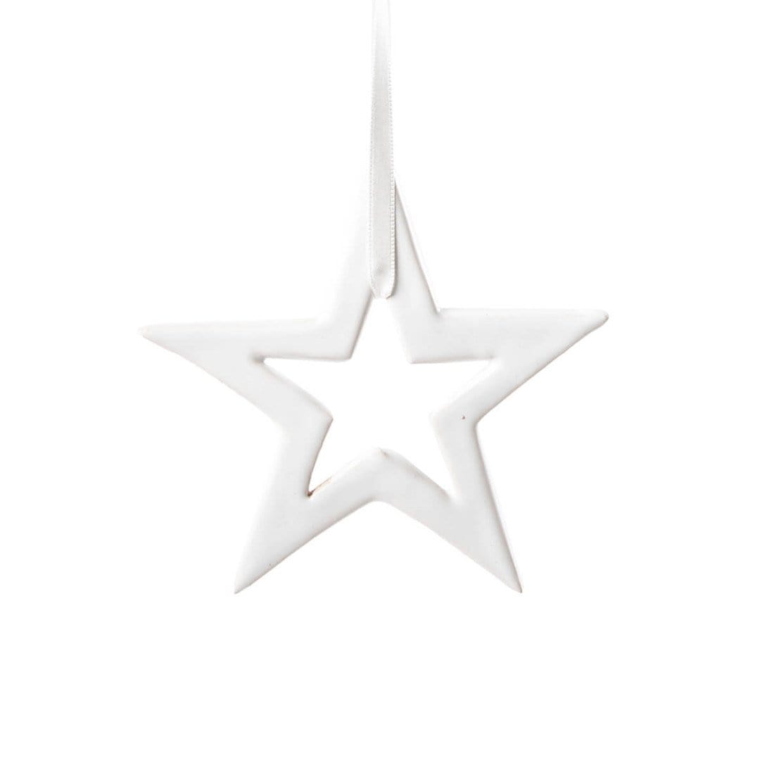 Mifuko Ceramic Ornament XS Ceramic ornament | White star XS