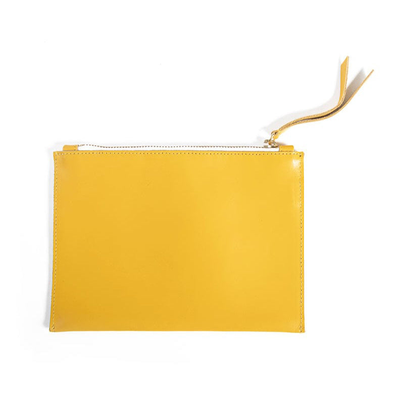 Leather pouch | Yellow