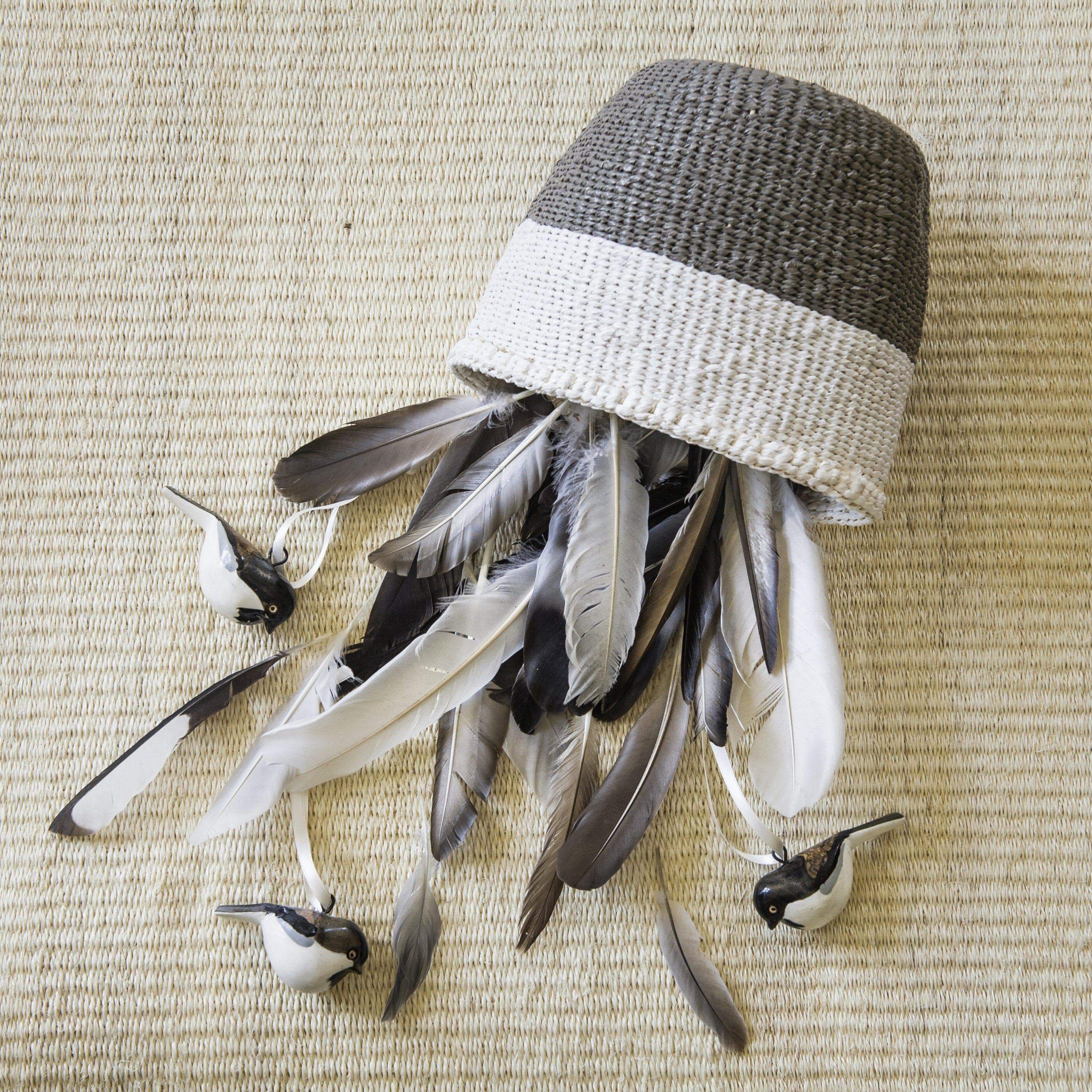Handmade fair trade Wood Wooden ornament | Coal tit