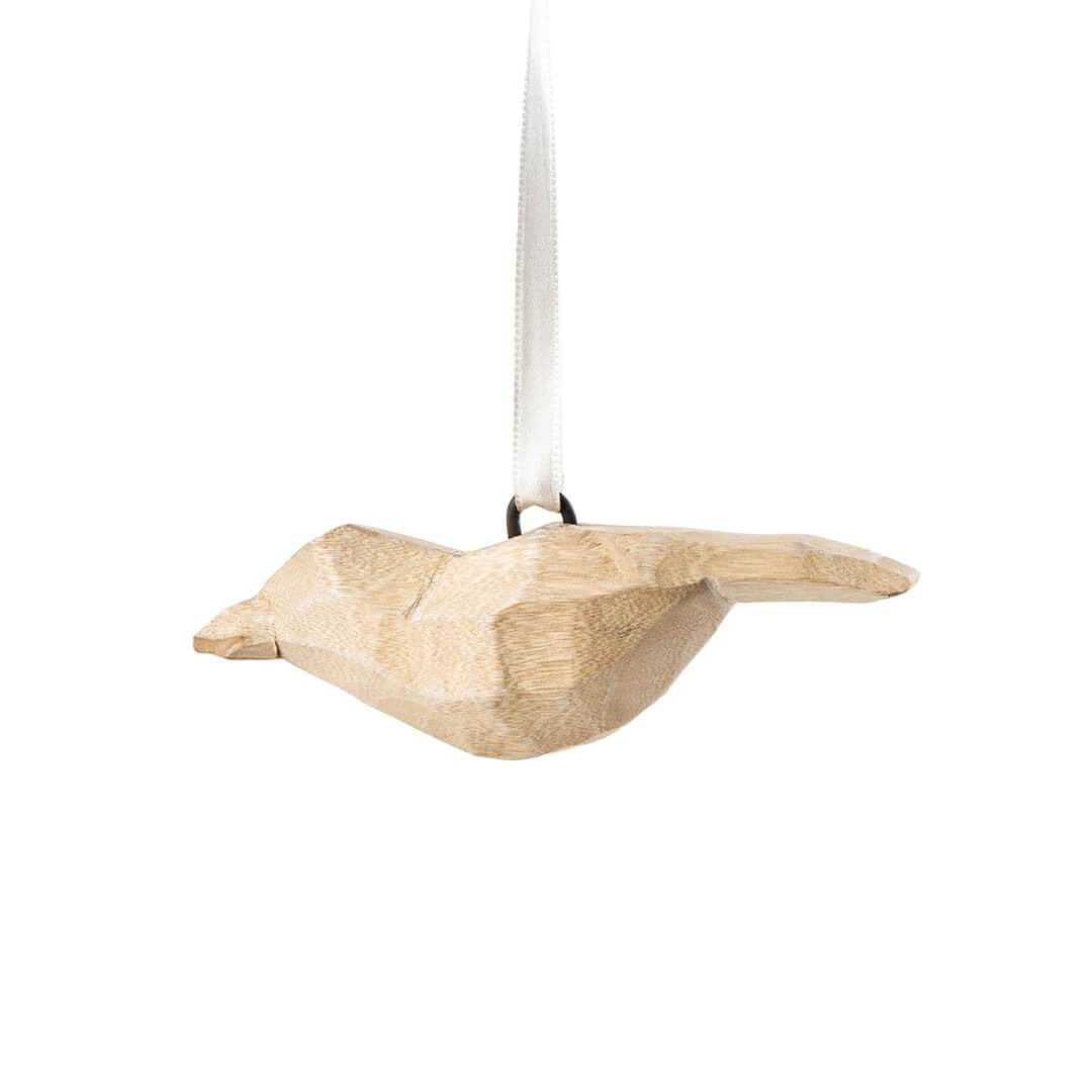 Handmade fair trade Jacaranda wood Wooden ornament | Natural bird