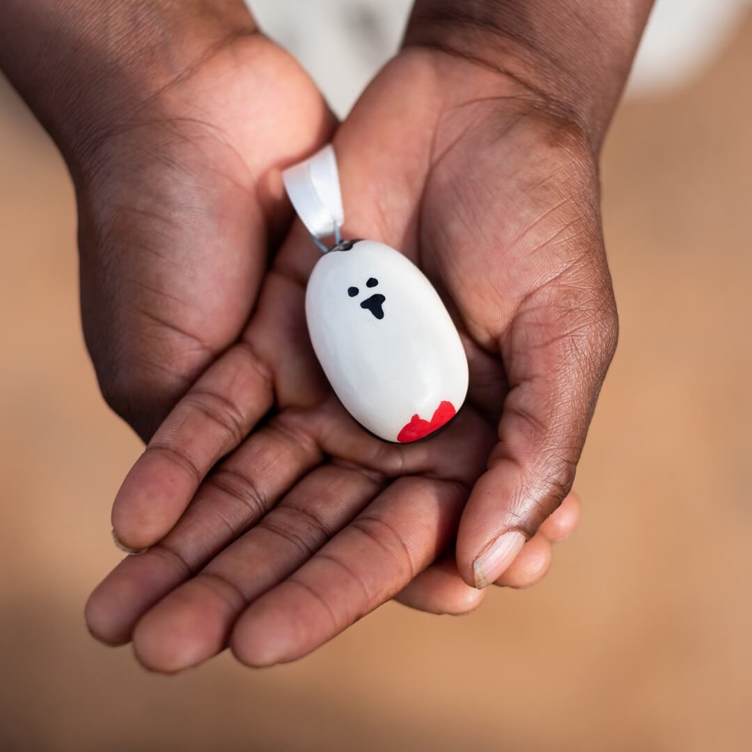 Handmade fair trade Jacaranda wood Wooden ornament | Penguin