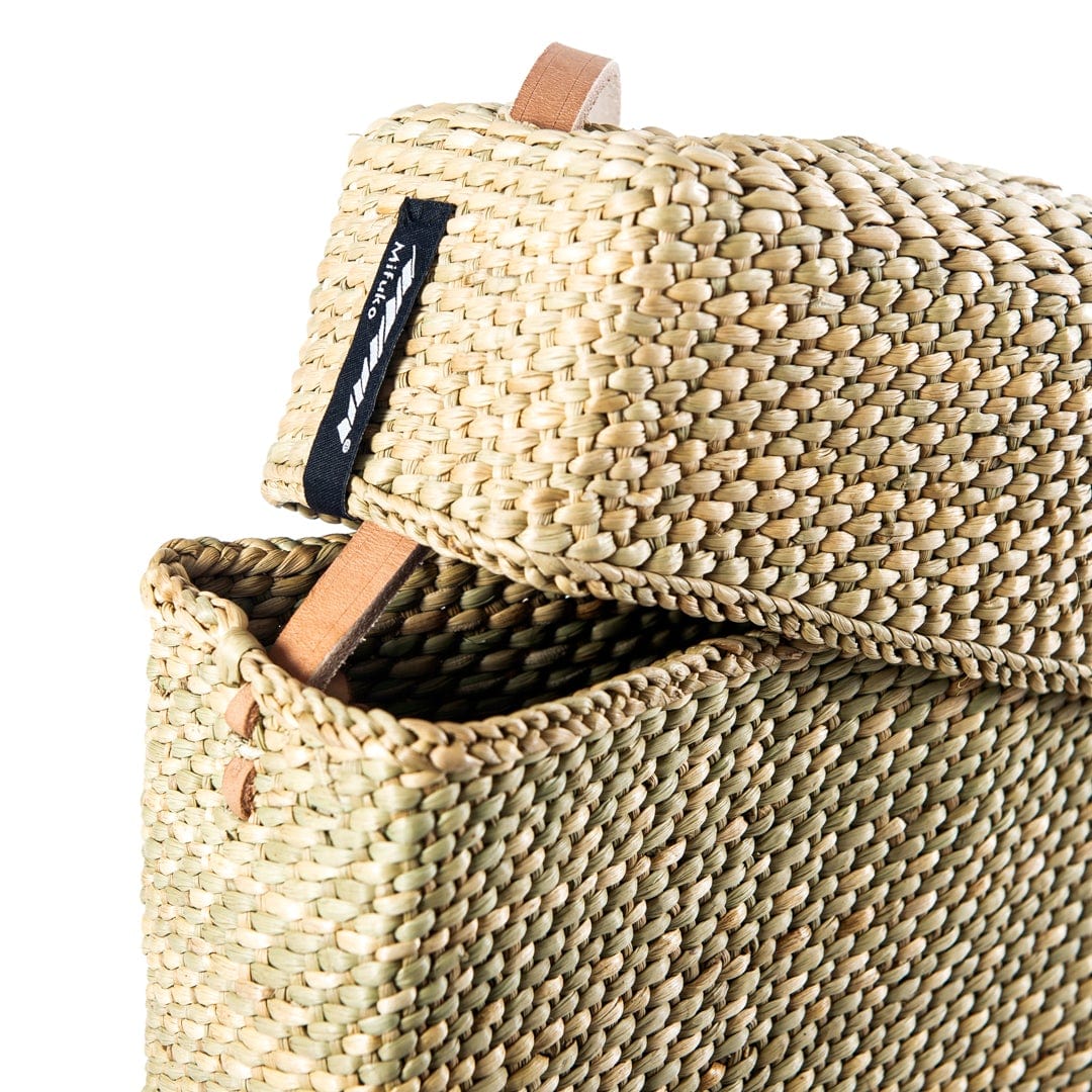 Mifuko Milulu grass Shopper basket S Iringa basket with lid | Natural S