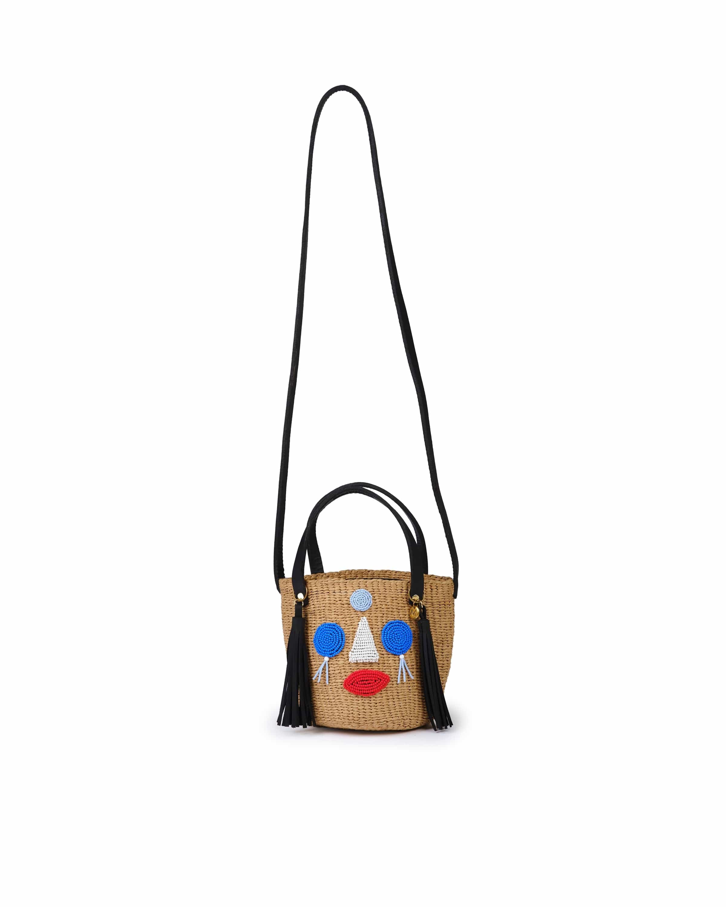 Mifuko Paper and Glass beads Shopper basket Kiondo Shopper basket | Anyango design multicolor XS