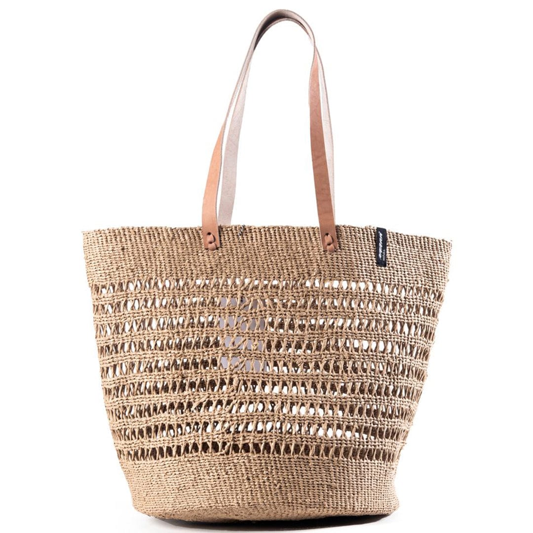 Mifuko Paper Shopper basket L Kiondo shopper basket | Brown open weave L