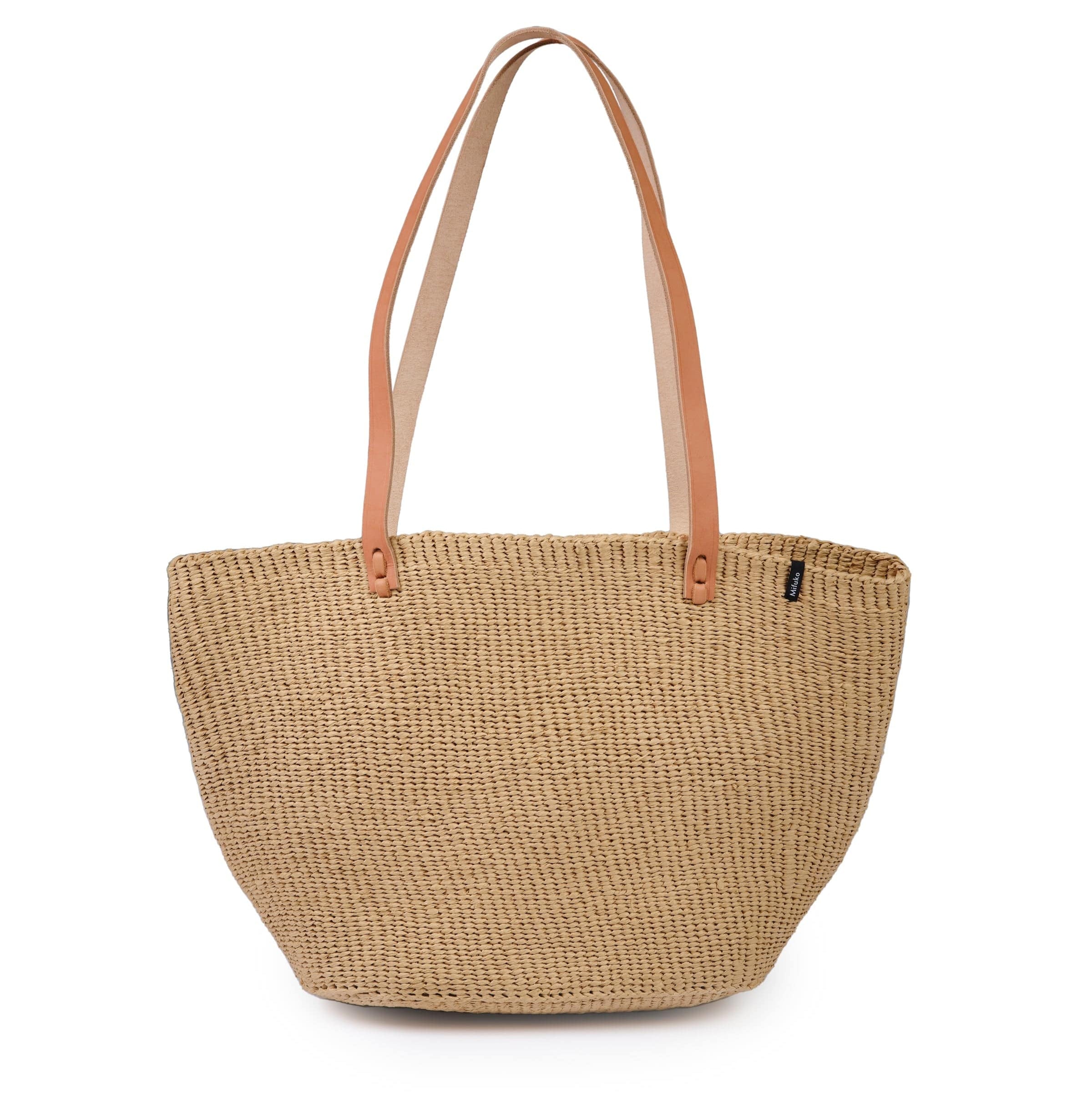 Mifuko Paper Shopper basket Kiondo Shopper Basket | Oval Brown M