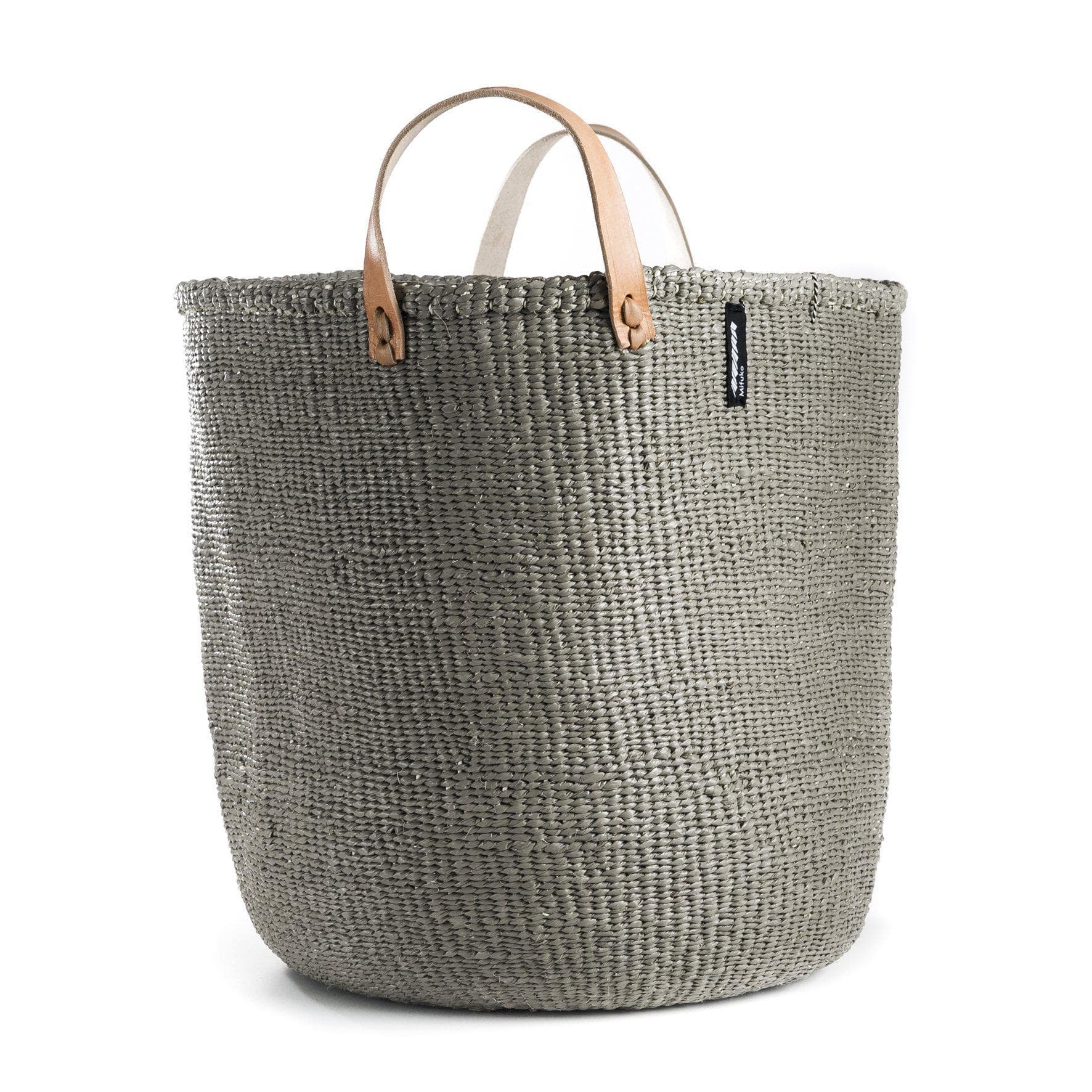 Mifuko Plastic and sisal Market basket L Kiondo market basket | Warm grey L