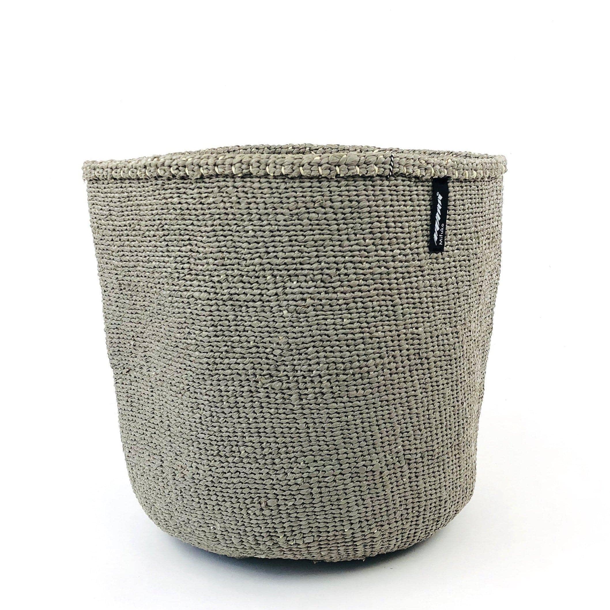 Mifuko Plastic and sisal Medium size basket L Kiondo basket | Warm grey L