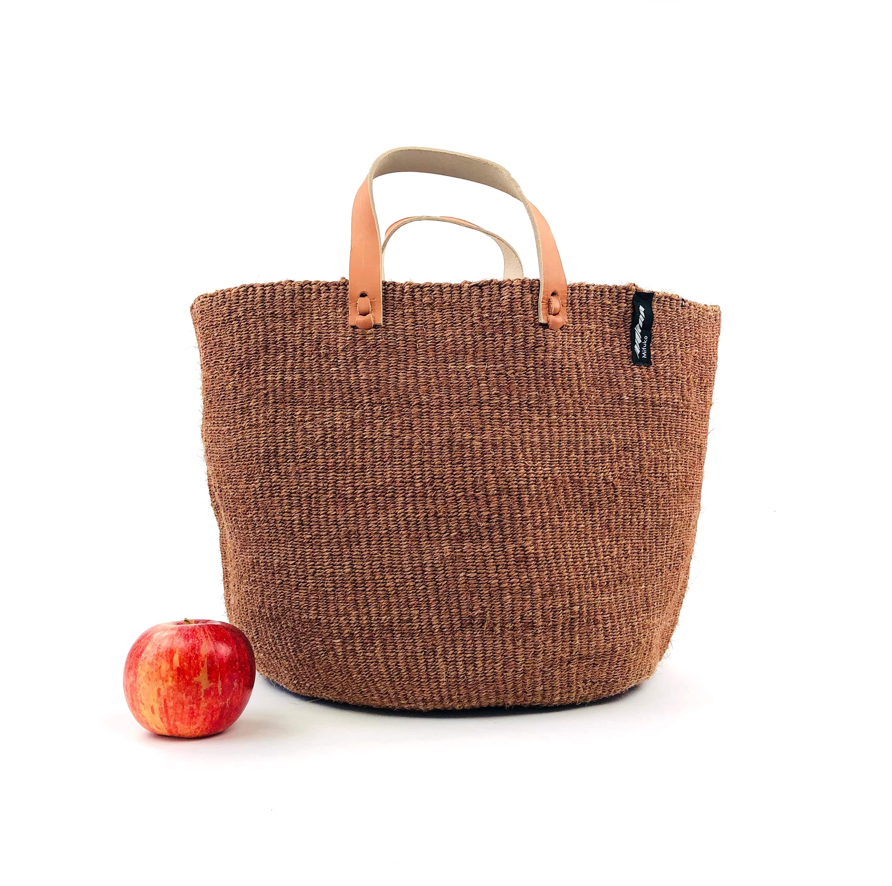 Mifuko Sisal Market basket M Kiondo market basket | Dark brown M