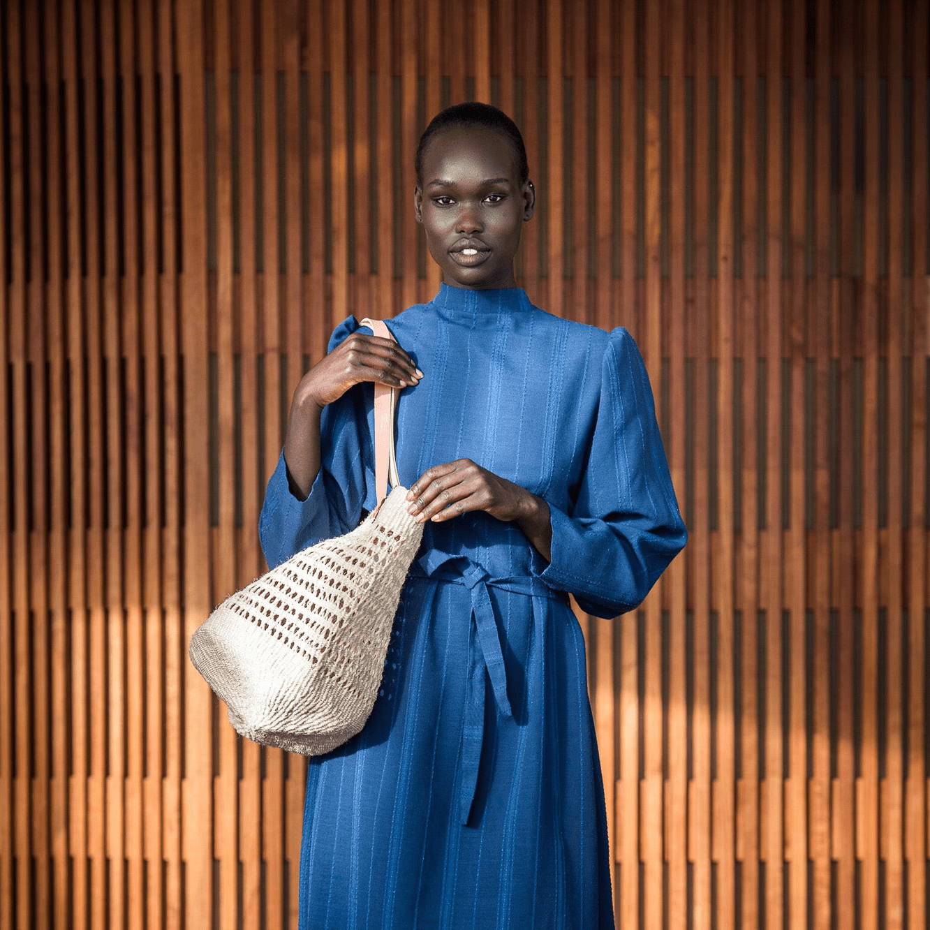 Mifuko Sisal Shopper basket M Kiondo shopper basket | Natural open weave M leather handles fair trade handmade