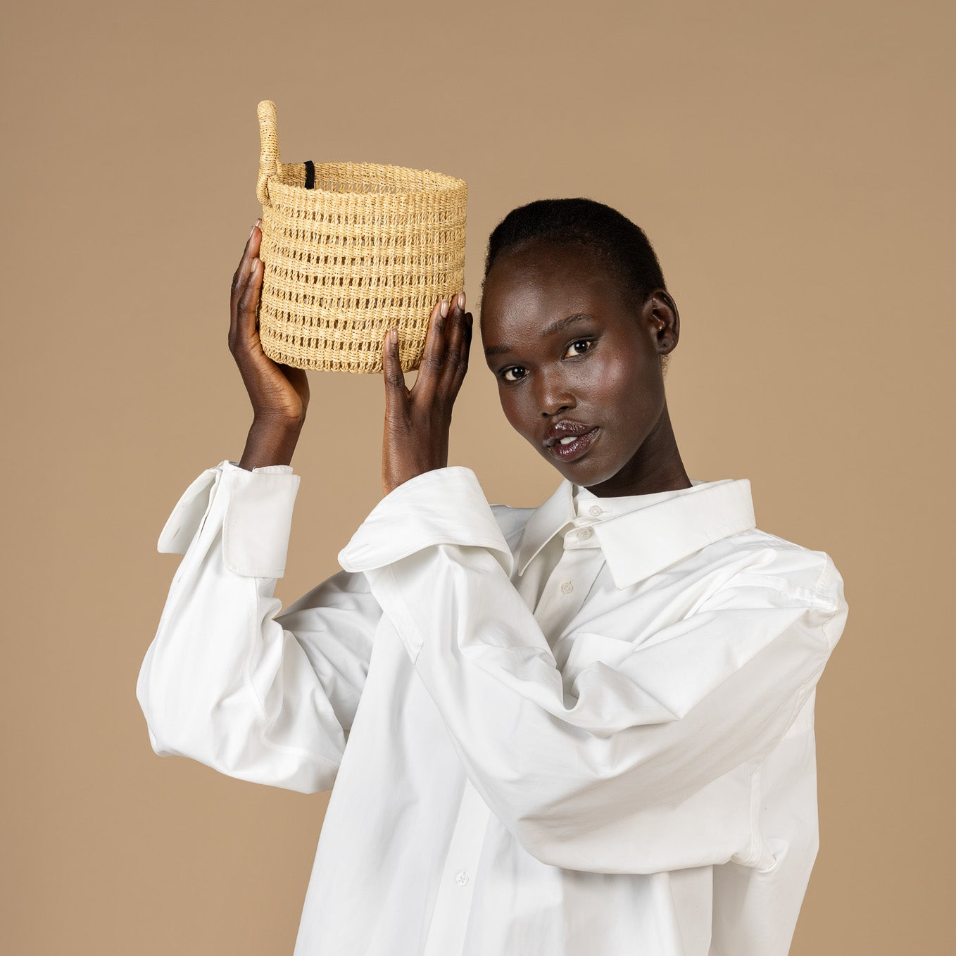 Bolga basket | Natural with loop XS