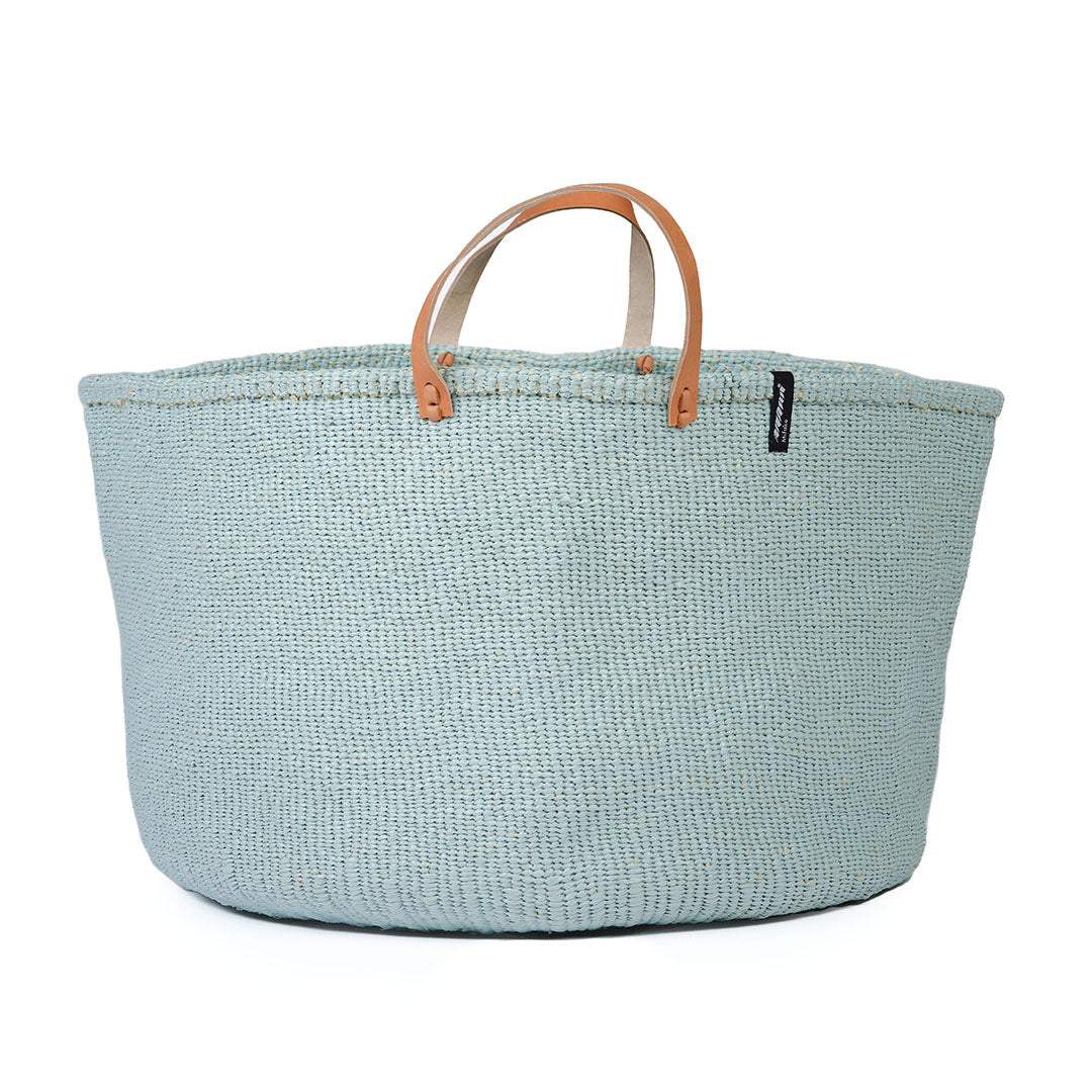 Kiondo floor basket | Light blue with handles XXL