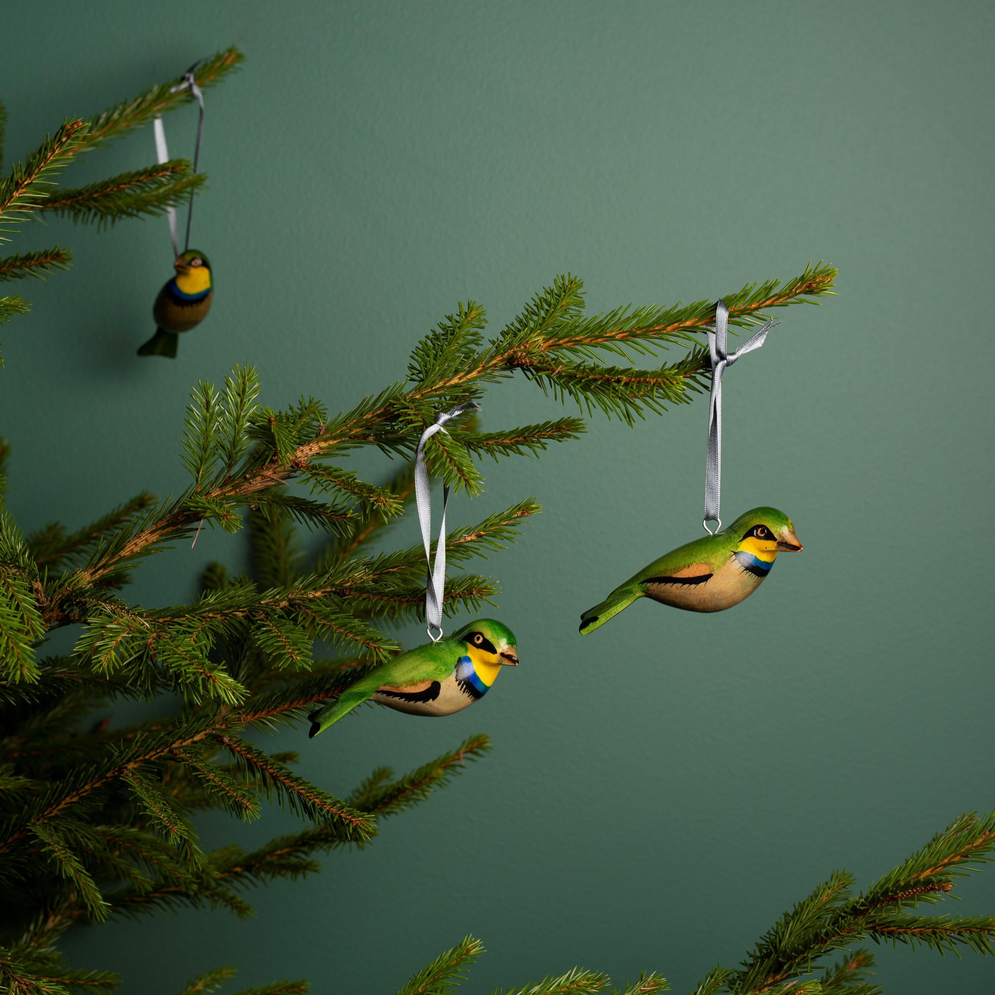 wooden ornament bee eater handmade fair trade