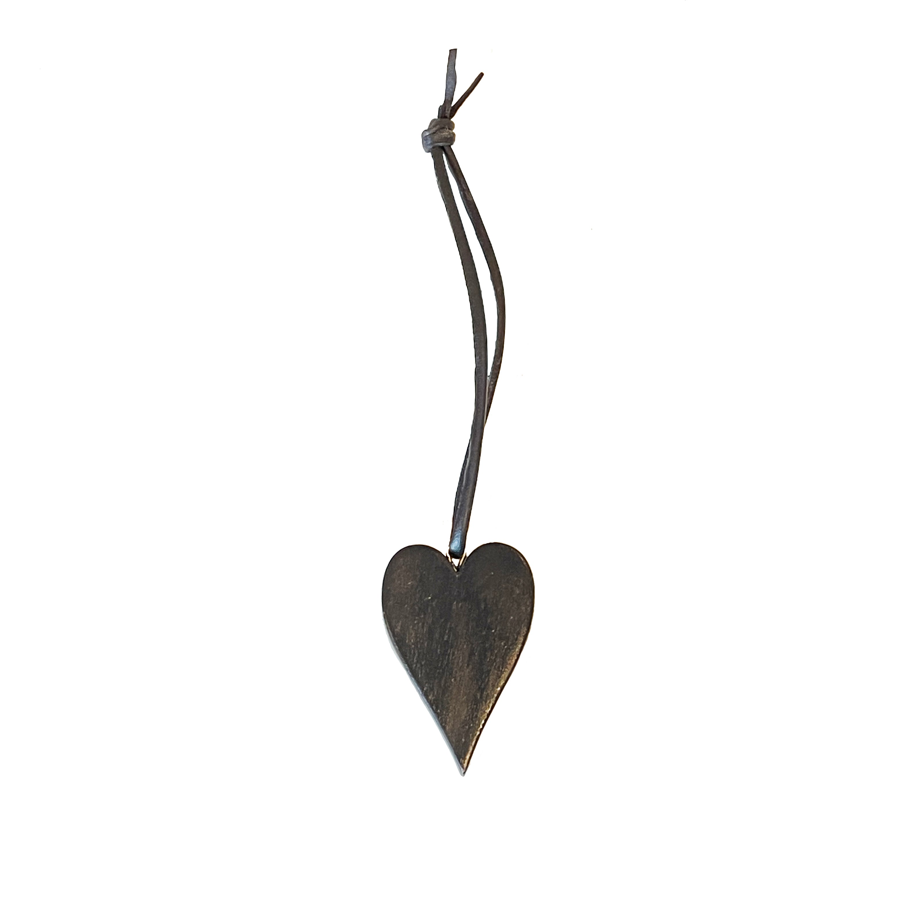 Wooden heart charm | Black