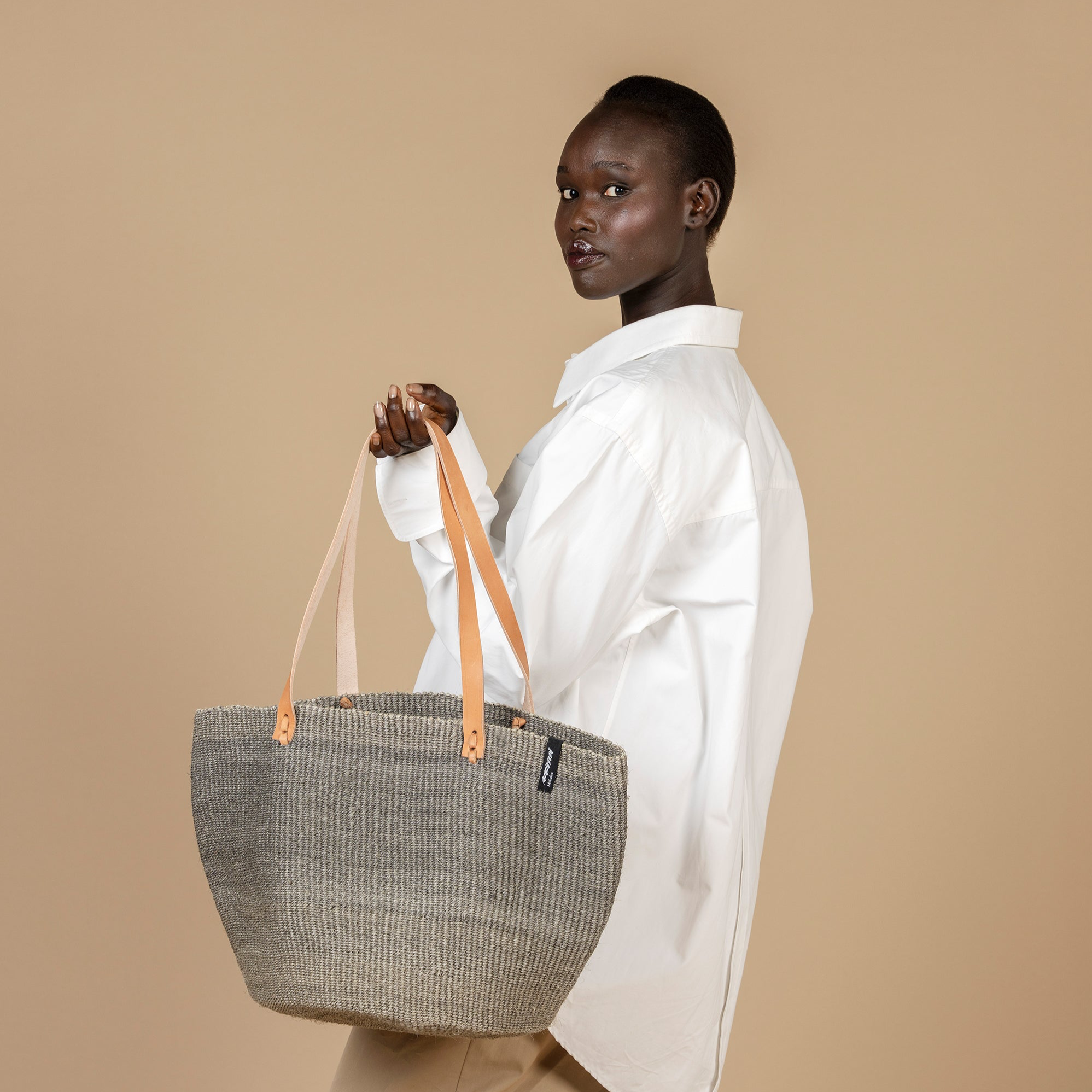 Kiondo shopper basket | Light grey M