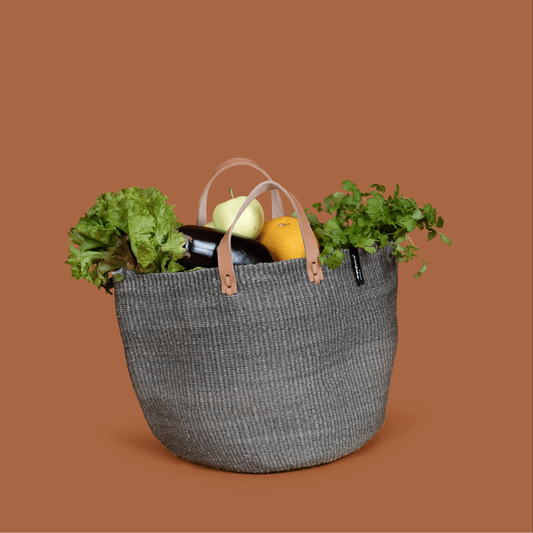Kiondo market basket | Light grey M