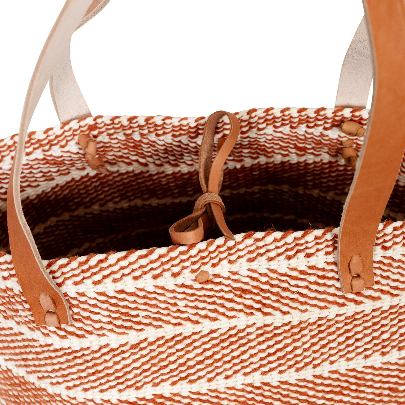 Pamba shopper basket | Terracotta twill weave M