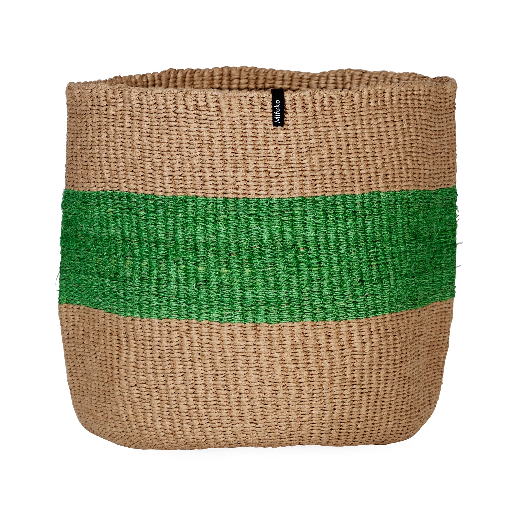 Majani basket | One thick stripe Green S