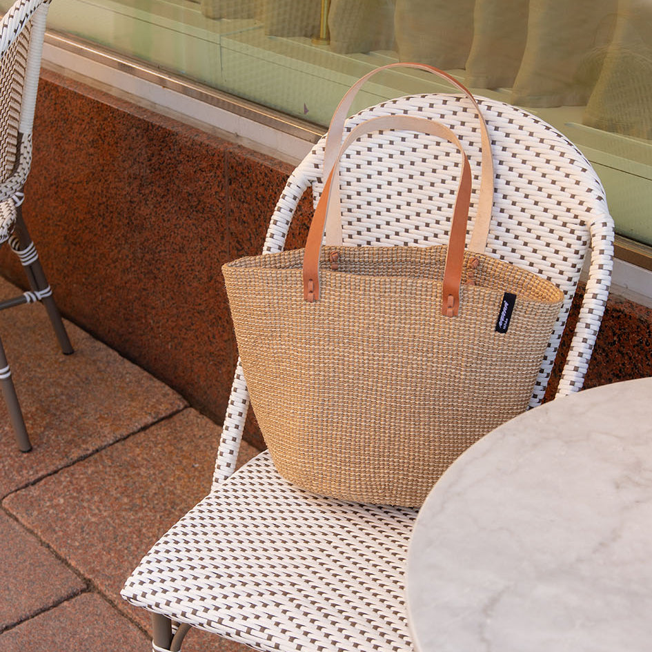 Majani Shopper Korb | Einfarbig Naturbraun M