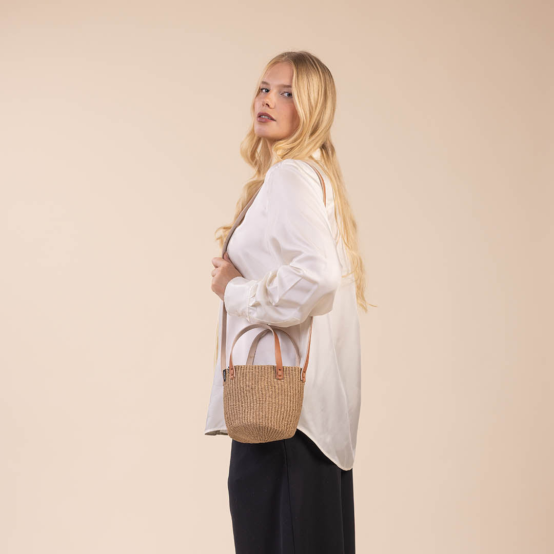 Kiondo crossbody basket bag | Brown XS