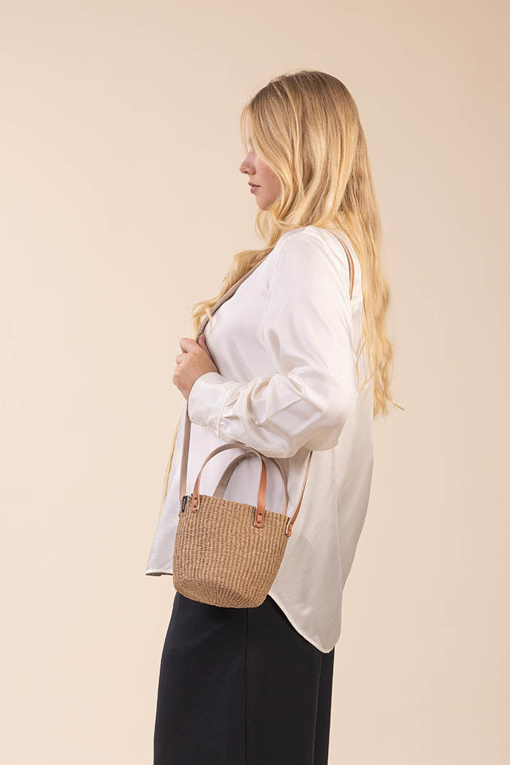 Kiondo crossbody basket bag | Brown XS