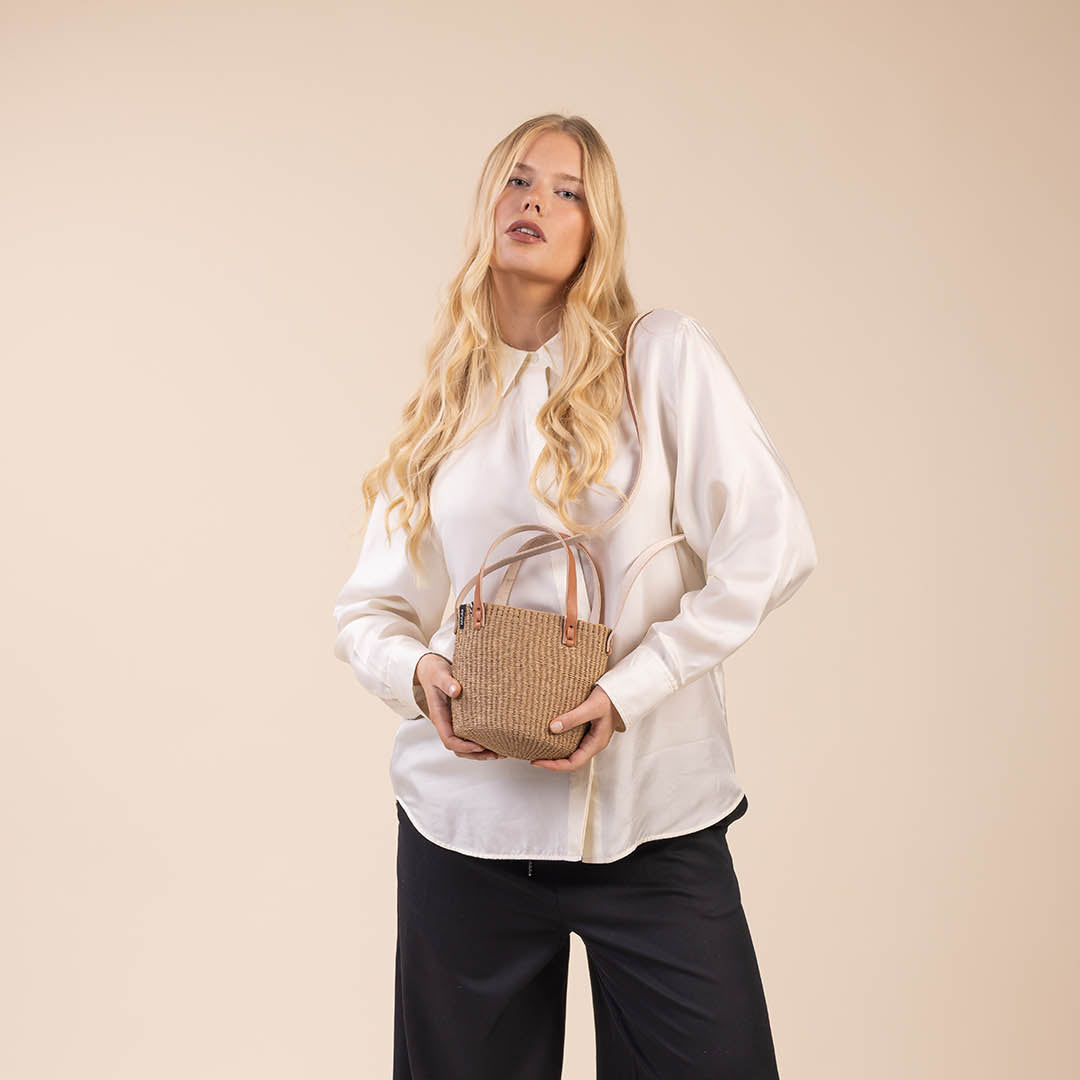 Kiondo crossbody basket bag | Brown XS