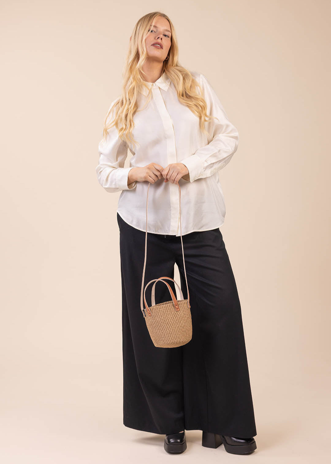 Kiondo crossbody basket bag | Brown XS