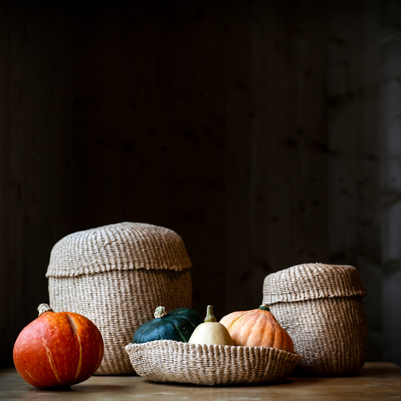 Paper baskets with lid handmade fair trade