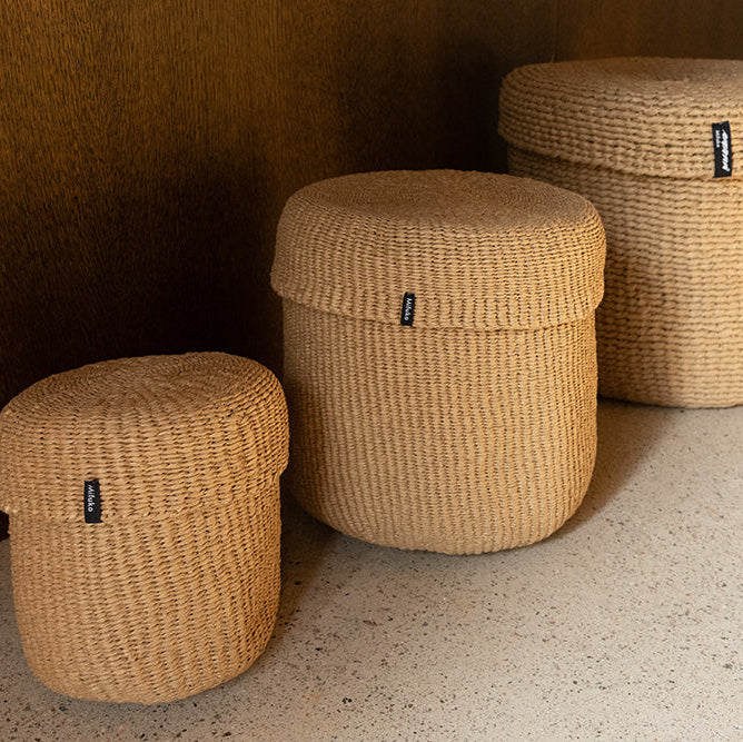Kiondo basket with lid | Brown S