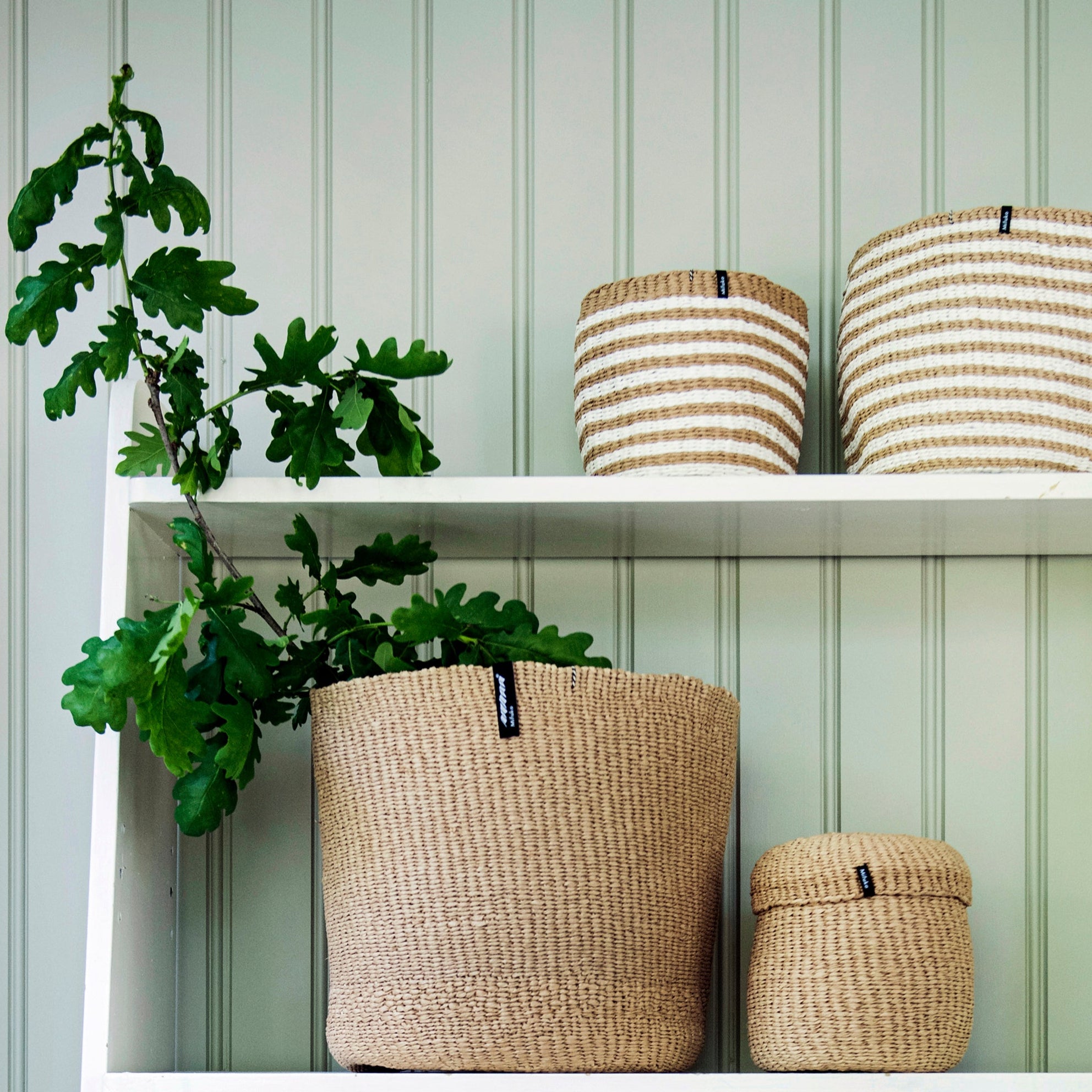Handmade fair trade Paper Kiondo basket | Brown M fair trade beautiful and ethical