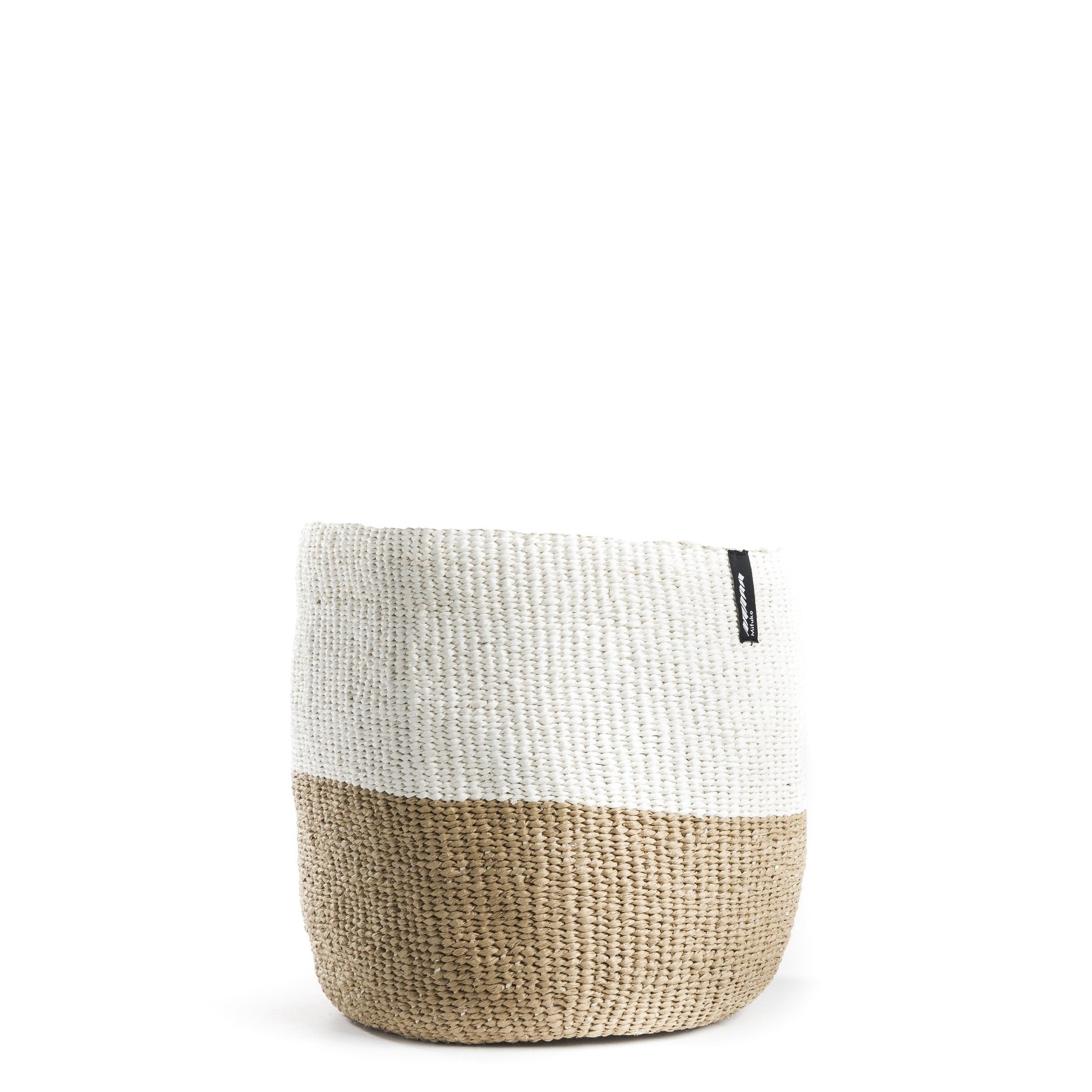 Kiondo basket | White and brown duo M