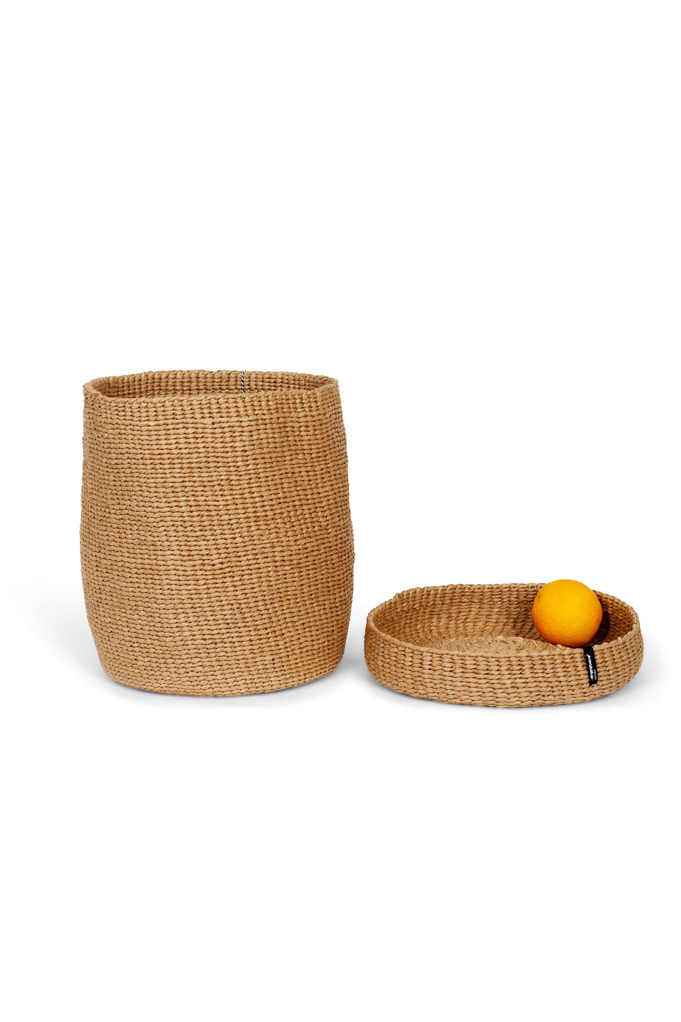 Kiondo basket with lid | Brown L