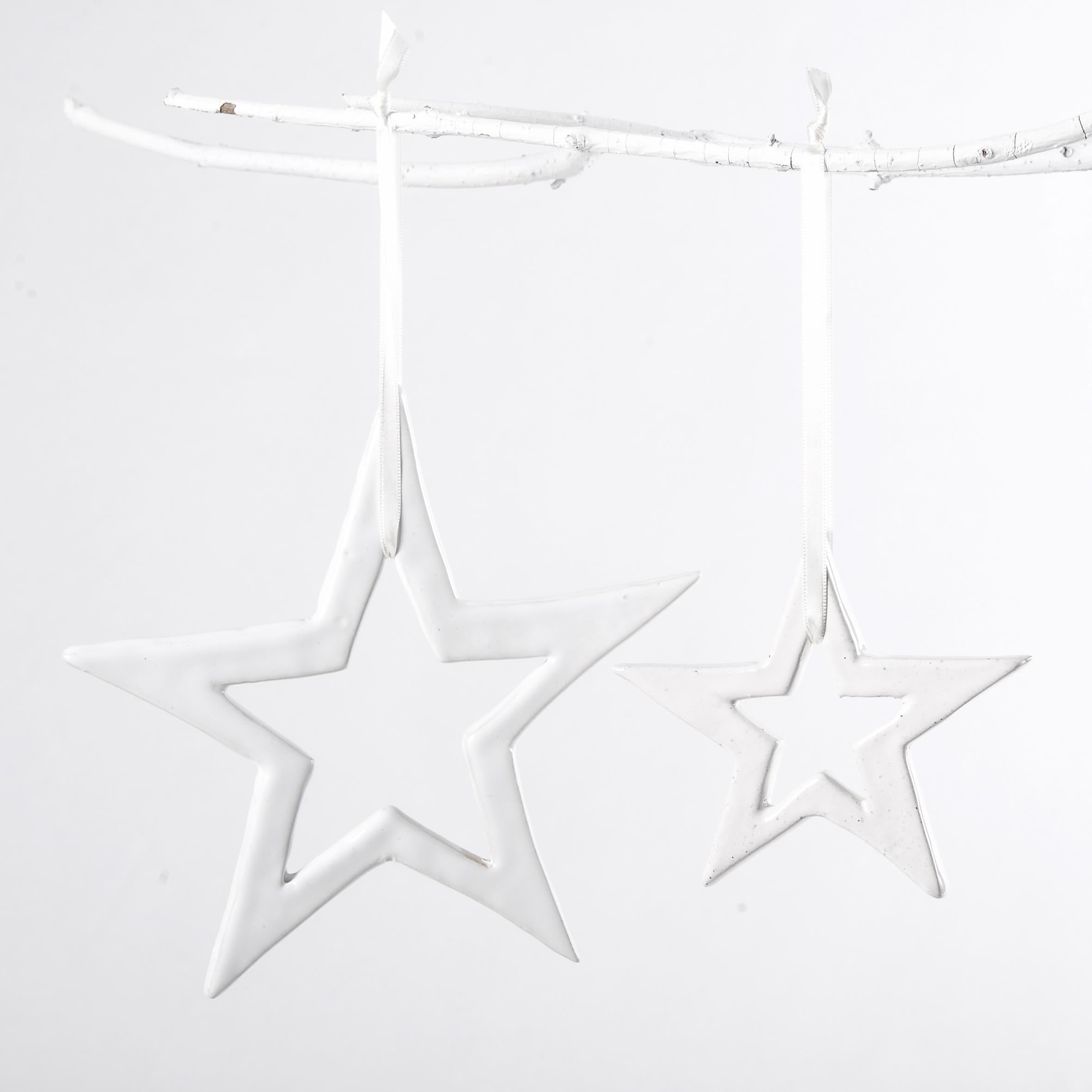 Ceramic ornament | White star XS